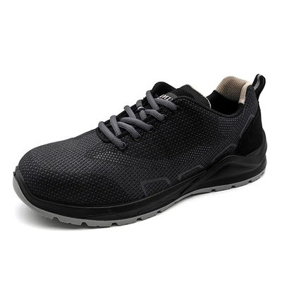 comprar Sapatos de trabalho de pé de aço preto Fly Tricoteado / Sapatos de segurança anti-quebra online manufacture