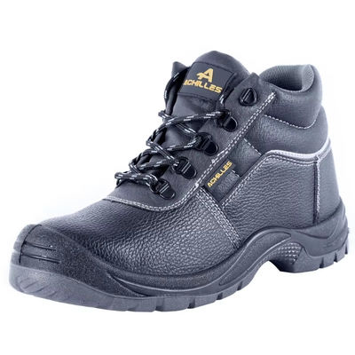 comprar Botas de trabalho de segurança pretas de corte médio de couro genuíno Sapatos sintéticos para homens online manufacture