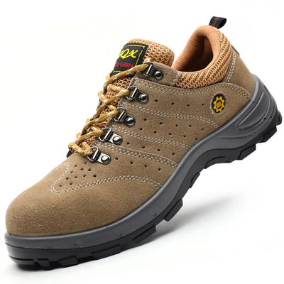comprar Sapatos de trabalho de couro suédo de PU Unisex Sapatos de segurança de metal para o outono online manufacture