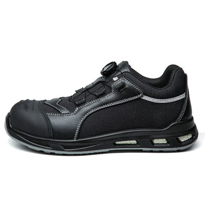 comprar Sapatos de couro de vaca preto durável Homens Sapatos de segurança pretos resistentes ao deslizamento online manufacture