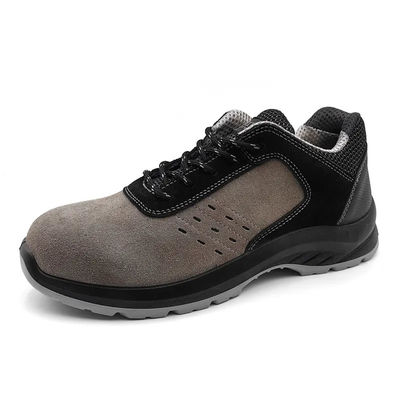 comprar Sapatos de couro de camarão de corte baixo Sapatos impermeáveis de pé de aço cinza S3 online manufacture