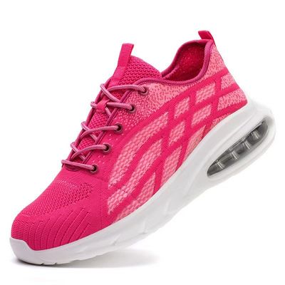 comprar Calçados de trabalho leves e respiráveis Negro / rosa Botas de trabalho Mulheres online manufacture