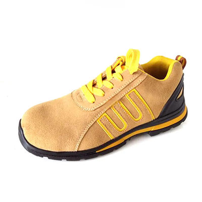 comprar Sapatos de pé de aço amarelo de couro genuíno Sapatos de segurança S3 de peso leve online manufacture