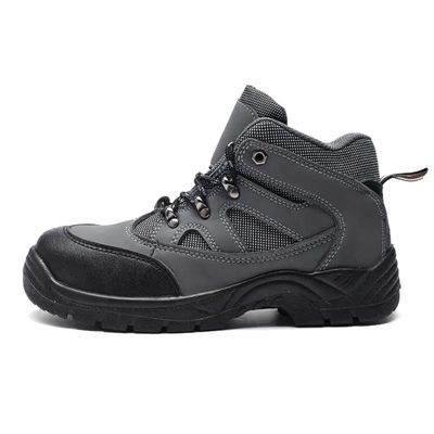 comprar Sapatos cinzentos de couro genuíno S1 / S3 Sapatos de segurança com dedos de aço e chapa de aço online manufacture