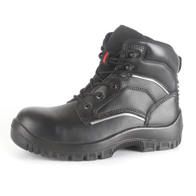 comprar Botas pretas de meio joelho resistentes ao deslizamento Botas de aço de pé de mineração personalizadas online manufacture