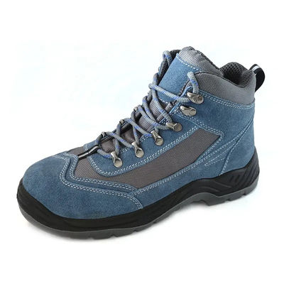 comprar S1P Sapatos de pé de aço industrial Anti-impacto resistente a perfuração Botas de trabalho azul online manufacture