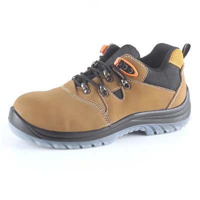 comprar Sapatos de segurança de construção de couro Nubuck amarelo com dedo de aço e sola exterior de TPU online manufacture