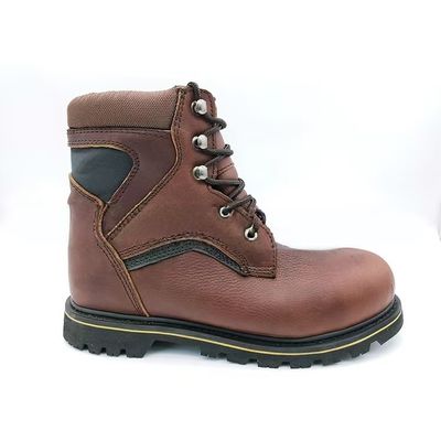 comprar High Top Steel Toe Cap Boots Brown Cowskin Boots Para Homens online manufacture