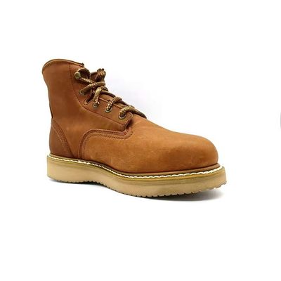 comprar Homens Botas de trabalho com sola plana Top alto dedo redondo de aço Botas de dedo de pé estilo britânico vintage online manufacture