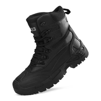 comprar Sapatos de segurança tácticos impermeáveis Sapatos de combate resistentes ao deslizamento cinza para resgate de caminhadas online manufacture