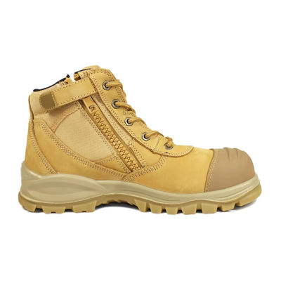 comprar Nubuck Couro Zip Side Lace Up Anti-Slip TPU Outsole de aço Toe Botas de caminhada online manufacture