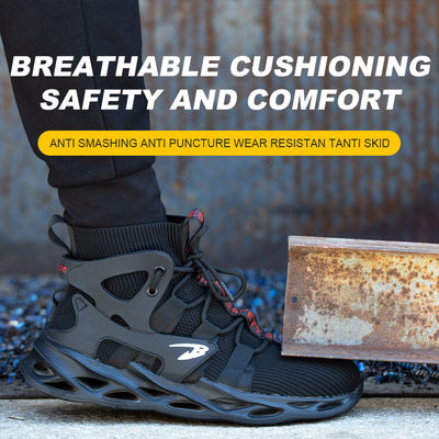 comprar Botas de trabalho de segurança de OEM Voar Tecelagem Botas de segurança Confortáveis Botas de segurança para homens e mulheres online manufacture