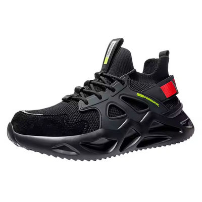comprar Sapatos de segurança de sola EVA anti-quebra confortáveis e duráveis com parte superior de tricô voador online manufacture