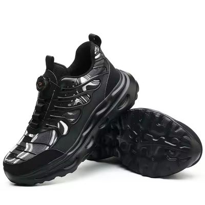 comprar Calçados de trabalho com botão rotativo preto BOA, de tricô, de TPU. Calçados de segurança Kevlar, anti-punhal, sola de trabalho EVA. online manufacture