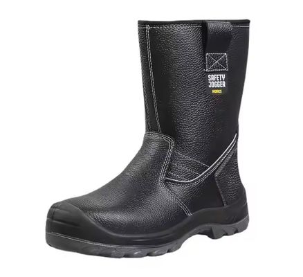 comprar OEM High Top Genuine Leather Work Shoes Steel Plate Safety Boots Genuine Leather Security Work Boots Pu Injection Sole online manufacture