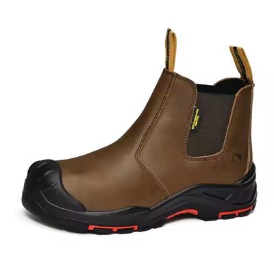 comprar OEM Brown Genuine Leather Work Shoes Insulation Safety Shoes Kevlar Safety Boots Security Work Booots Pu+rubber Sole online manufacture