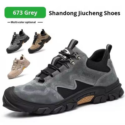 comprar Sapatos de Segurança com Construção em Kevlar OEM Sapatos de Trabalho em Pele de Porco Biqueira de Aço Anti-Esmagamento Sola de Borracha Sapatos de Segurança online manufacture