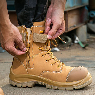 comprar EN ISO 20345:2011 Botas de trabalho Martin conformes com classificação de impacto 200J e construção de couro genuíno online manufacture