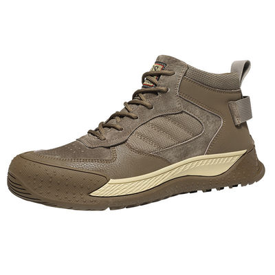 comprar Beige Suede Industrial Safety Shoes Khaki Anti-smashing Steel Toe Work Shoes Bulletproof Kevlar Mid Sole Rubber Sole online manufacture