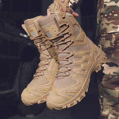 comprar Botas táticas de couro de microfibra de alta qualidade sapatos de segurança táticos botas militares canves botas táticas sola de borracha botas de caminhada online manufacture
