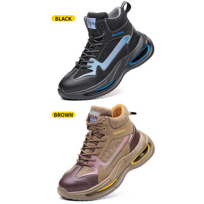 Sapatos de segurança de solda com placa Kevlar amarelo