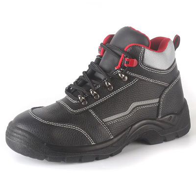 Botas de segurança industrial resistentes a furos Calçado de couro genuíno para mineração