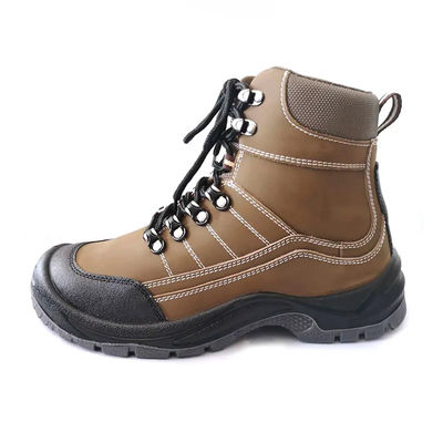 Botas de trabalho de segurança de trabalho pesado Marrom Homens Sapatos antiderrapante