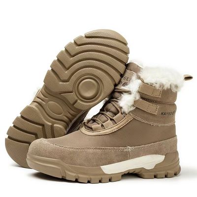 Botas de trabalho de segurança de 6KV com revestimento de lã de couro de camarão de corte médio