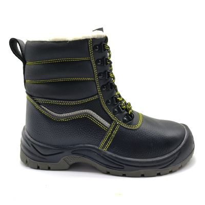 Homens Botas Anti-punção de Pão Preto Botas de Segurança para Inverno