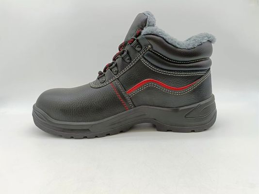 Anti-punção Inverno sapatos de topo alto Preto de couro resistente ao deslizamento Sapatos duráveis