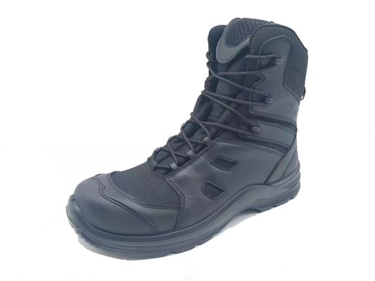 Sapatos de segurança táticos de alto topo Botas de caminhada ao ar livre Premium primeira camada de couro