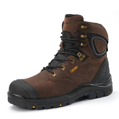 Botas de segurança para caminhadas antiderrapante com pé de aço e revestimento de malha