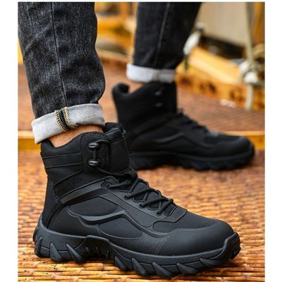 Botas de segurança de camarão com sola média de Kevlar e sola de borracha