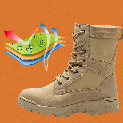Outras botas de segurança de Kevlar de areia para combate a incêndios florestais