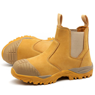 Botas de segurança de couro de vaca de trigo Homens OEM