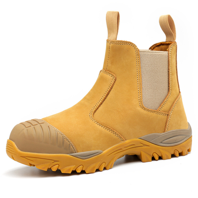 Botas de segurança em couro de microfibra OEM Biqueira de aço Sapatos de segurança Kevlar Sola de EVA Sapatos de trabalho Botas de trabalho de segurança
