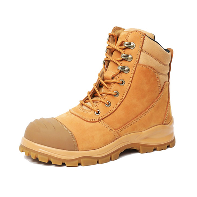 OEM Trigo Couro Original Martin Botas de Trabalho PU+TPU Botas Wok Nucuck Botas de Segurança de Aço Dedo de Aço Botas de Segurança de Sopa Média